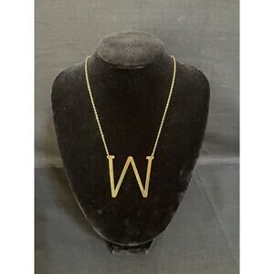 Boutique 18k Gold Plated Monogram Initial “W” Letter Necklace